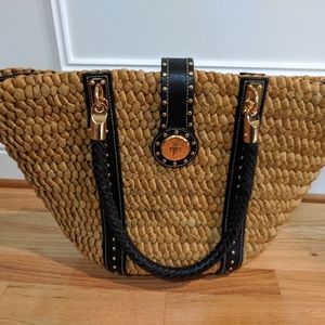 Michael Kors basket weave summer tote
